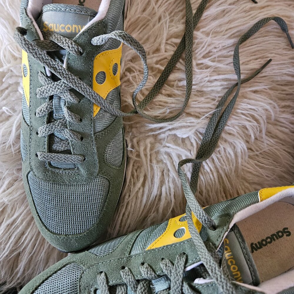 Saucony Sneakers yellow and green men's size 10.5 - Picture 6 of 8